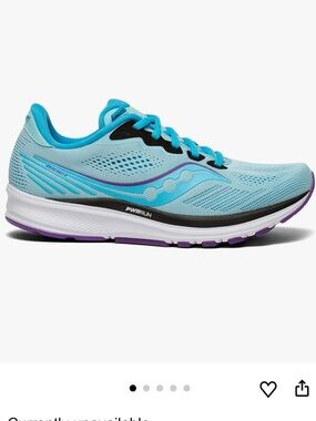 Saucony RIDE 14 (sz 7 m) Blue Running Shoes
